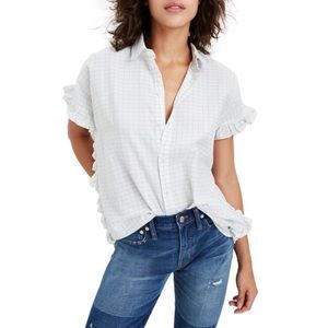 Madewell ruffle central shirt